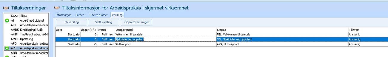 Automatiske varslinger